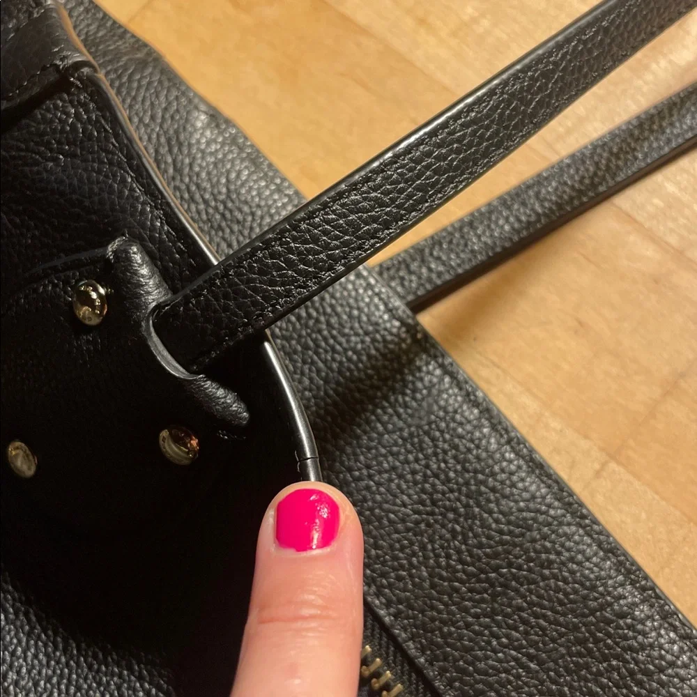 Coach Tatum Whiplash Black Tote Shoulder Bag ! - Picture 7 of 14